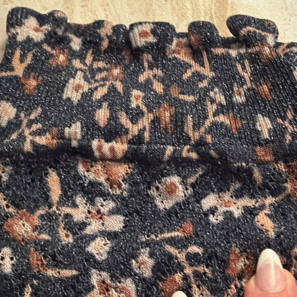 Zara Floral Cowl Neck Sweater - Black and Brown - Picture 7 of 13